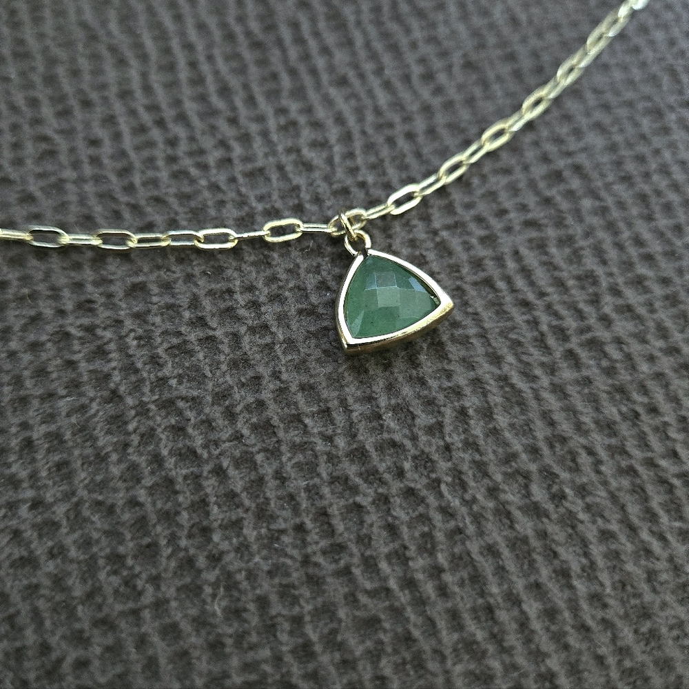 Inspired By You Triangular Green💚 Aventurine Pendant Necklace - NWOT - Picture 13 of 13